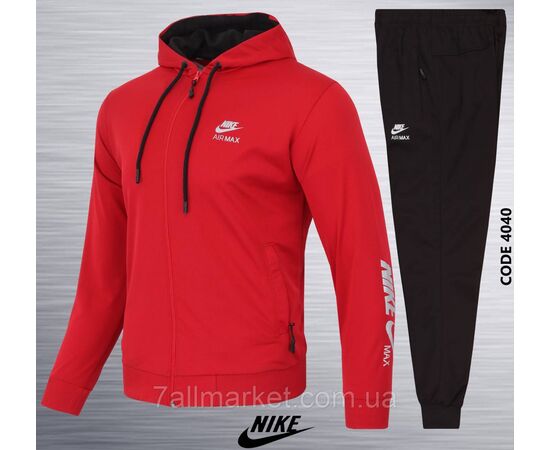 Фотография Спортивный мужской костюм на молнии NIKE  р-ры S-2XL (3цв) "REMAIN"  недорого от прямого поставщика, изображение 2