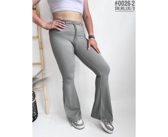 Спортивні штани кльош з оригінальним пояском розмірний ряд SM, МL, LXL "PARTNERS", зображення 2