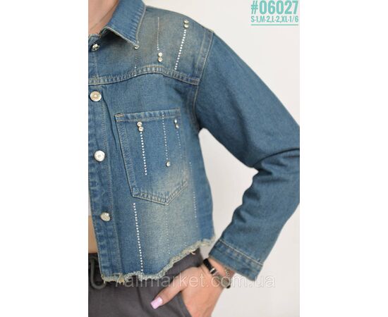 Укорочена джинсова куртка розмірний ряд S-1, M-2, L-2, XL-1 "PARTNERS" недорого від прямого постачальника, зображення 3 Укорочена джинсова куртка розмірний ряд S-1, M-2, L-2, XL-1 "PARTNERS" недорого від прямого постачальника, зображення 3