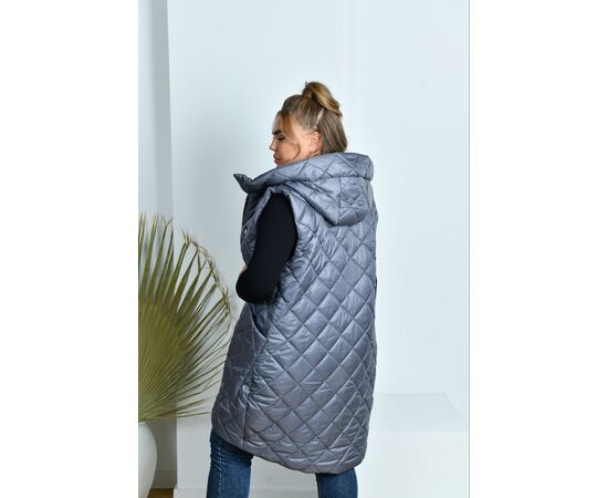 Жилетка женская 4023 grey р.54-60 "Iren Veles" недорого оптом от прямого поставщика, изображение 2 Фотография Жилетка женская 4023 grey р.54-60 "Iren Veles" недорого оптом от прямого поставщика, изображение 2