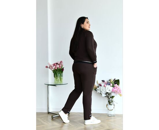 Костюм спортивний жіночий теплий 4041 brown р.52-58 "Iren Veles" недорого оптом від прямого постачальника, зображення 2