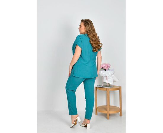 Костюм женский 1446-1 blue р.50-56 "Iren Veles" недорого оптом от прямого поставщика, изображение 2 Фотография Костюм женский 1446-1 blue р.50-56 "Iren Veles" недорого оптом от прямого поставщика, изображение 2