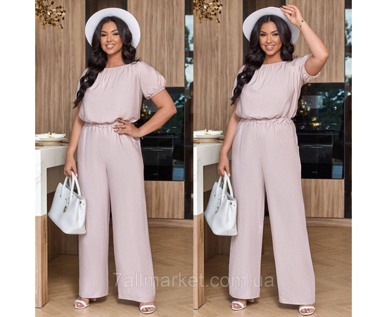 Комбінезон жіночий жатий льон розміри 46-60 "LADA" недорогий від прямого постачальник, зображення 2 Комбінезон жіночий жатий льон розміри 46-60 "LADA" недорогий від прямого постачальник, зображення 2