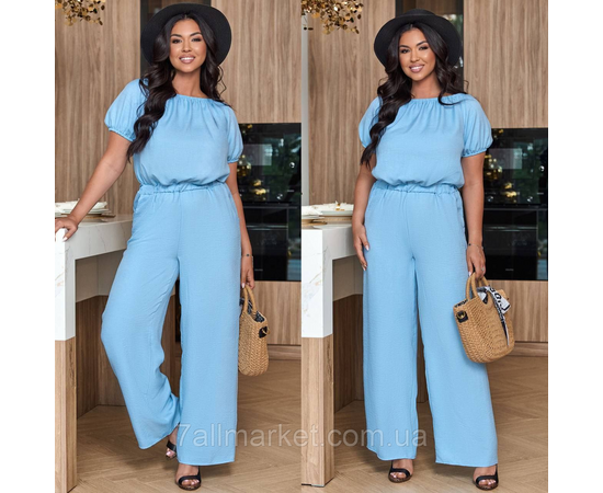 Комбінезон жіночий жатий льон розміри 46-60 "LADA" недорогий від прямого постачальник, зображення 2 Комбінезон жіночий жатий льон розміри 46-60 "LADA" недорогий від прямого постачальник, зображення 2