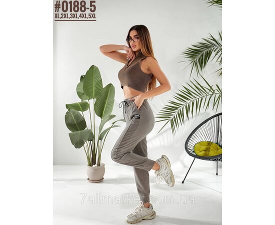 Жіночі штани джогери розмірний ряд xl,2xl, 3xl, 4xl,5xl "PARTNERS" недорого від прямого постачальника, зображення 2