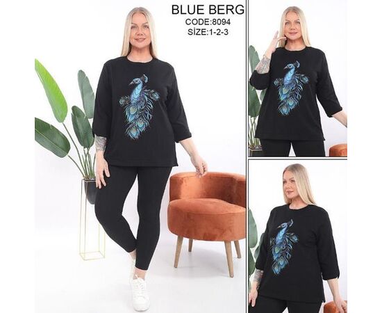 Костюм женский 8094 black р.54-58 "Julia" недорого оптом от прямого поставщика Фотография Костюм женский 8094 black р.54-58 "Julia" недорого оптом от прямого поставщика