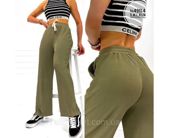 Штани кльош у рубчик No4911-4 "PARTNERS" недорого від прямого постачальника, зображення 3