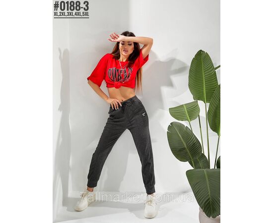 Жіночі штани джогери розмірний ряд xl,2xl, 3xl, 4xl,5xl "PARTNERS" недорого від прямого постачальника, зображення 2