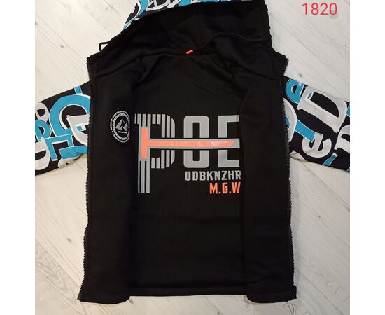 Фотография Куртка детская демисезонная на мальчика 1820 black-blue р.150-180 "MALIBU" недорого оптом от прямого поставщика, изображение 2