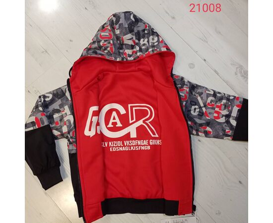 Куртка дитяча демісезонна на хлопчика 21008 grey-red р.9-12 "MALIBU" недорого оптом від прямого постачальника, зображення 2 Куртка дитяча демісезонна на хлопчика 21008 grey-red р.9-12 "MALIBU" недорого оптом від прямого постачальника, зображення 2