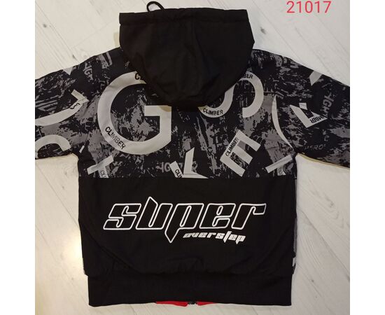 Фотография Куртка детская демисезонная на мальчика 21017-2 black-red р.9-12 "MALIBU" недорого оптом от прямого поставщика, изображение 2