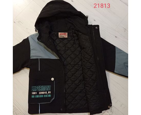 Фотография Куртка детская демисезонная на мальчика 21813 black-mint р.120-150 "MALIBU" недорого оптом от прямого поставщика, изображение 2