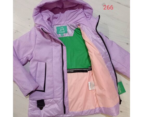 Куртка дитяча демісезонна на дівчинку 266 lilac р.128-152 "MALIBU" недорого оптом від прямого постачальника, зображення 2