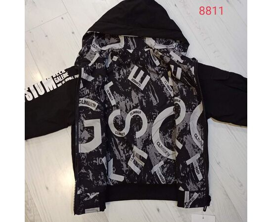 Куртка детская демисезонная на мальчика 8811 black р.150-180 "MALIBU" недорого оптом от прямого поставщика, изображение 2 Фотография Куртка детская демисезонная на мальчика 8811 black р.150-180 "MALIBU" недорого оптом от прямого поставщика, изображение 2