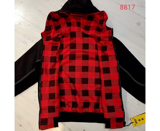 Фотография Куртка детская демисезонная на мальчика 8817 black-red р.150-180 "MALIBU" недорого оптом от прямого поставщика, изображение 2