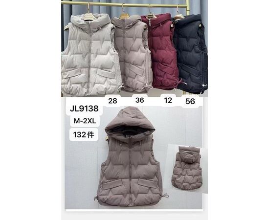 Жилетка женская Jl9138-28 l.grey р.M-2XL "FLORA" недорого оптом от прямого поставщика Фотография Жилетка женская Jl9138-28 l.grey р.M-2XL "FLORA" недорого оптом от прямого поставщика