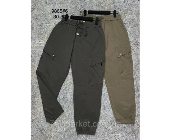 Фотография Спортивные штаны мужские, на манжете размеры 30-36 (4цв) "PROSTOMEN" недорого от прямого поставщика, изображение 2