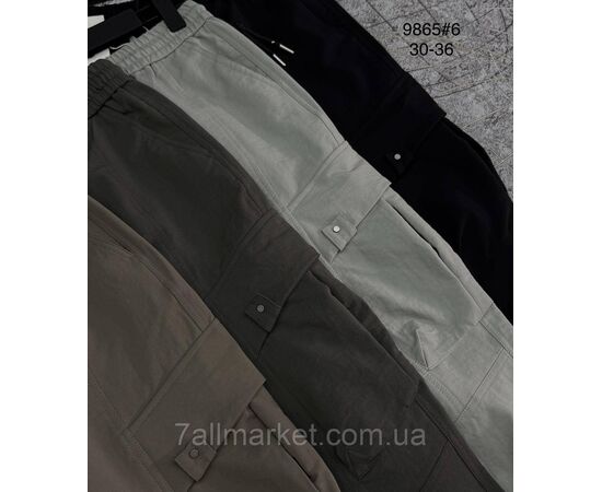 Фотография Спортивные штаны мужские, на манжете размеры 30-36 (4цв) "PROSTOMEN" недорого от прямого поставщика, изображение 3