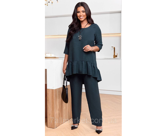 Костюм двойка женский лен жатка размеры 46-60 "LADA" недорого от прямого поставщик Фотография Костюм двойка женский лен жатка размеры 46-60 "LADA" недорого от прямого поставщик