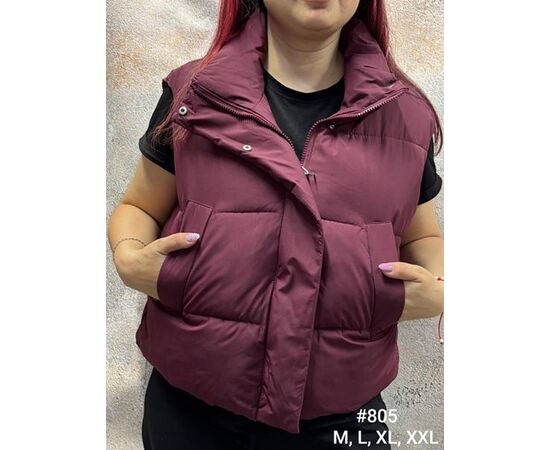 Жилетка женская 805 wine р.M-2XL "Kosta" недорого оптом от прямого поставщика Фотография Жилетка женская 805 wine р.M-2XL "Kosta" недорого оптом от прямого поставщика