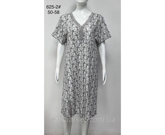 Нічна сорочка жіноча розміри 50-58 (3кв)"FLOWER" купити недорого від прямого постачальника, зображення 2