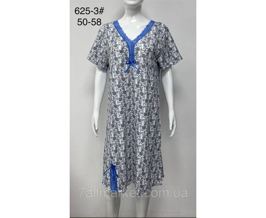 Нічна сорочка жіноча розміри 50-58 (3кв)"FLOWER" купити недорого від прямого постачальника, зображення 3