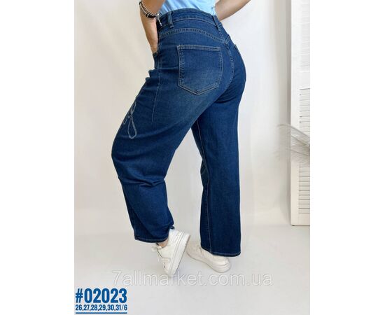 Фотография Женские джинсы багги с надписью размерный ряд 26,27,28,29,30,31 "PARTNERS" недорого от прямого поставщика, изображение 3