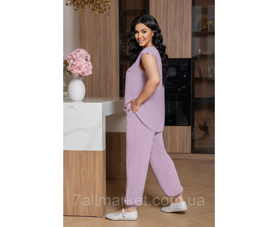 Костюм-двійка жіночий літній шовк Прадо розміри 46-60 "LADA" недорогий від прямого постачальник, зображення 2 Костюм-двійка жіночий літній шовк Прадо розміри 46-60 "LADA" недорогий від прямого постачальник, зображення 2