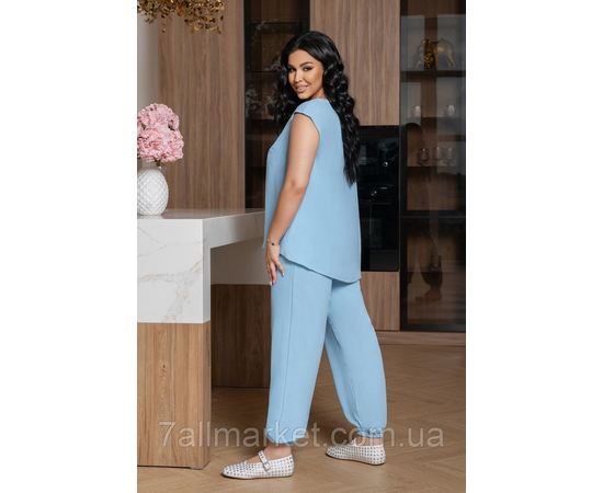 Костюм-двійка жіночий літній шовк Прадо розміри 46-60 "LADA" недорогий від прямого постачальник, зображення 3 Костюм-двійка жіночий літній шовк Прадо розміри 46-60 "LADA" недорогий від прямого постачальник, зображення 3