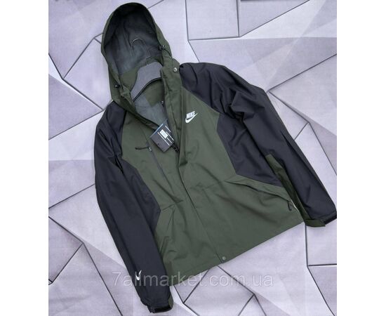 Фотография Ветровка мужская молодёжная с капюшоном/на флисе р-ры M-3XL (4цв) "MACCALI" недорого от прямого поставщика, изображение 3