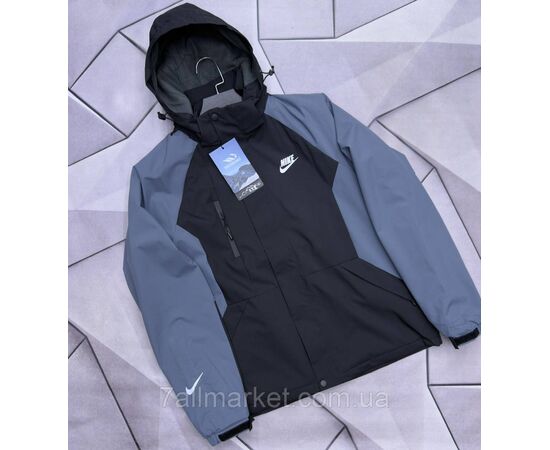 Фотография Ветровка мужская молодёжная с капюшоном/на флисе р-ры M-3XL (4цв) "MACCALI" недорого от прямого поставщика, изображение 4