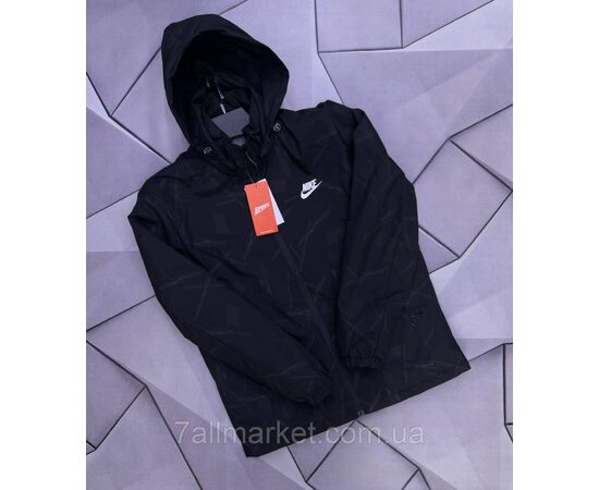 Фотография Ветровка мужская молодёжная с капюшоном/на флисе р-ры XL-5XL (3цв) "MACCALI" недорого от прямого поставщика, изображение 3