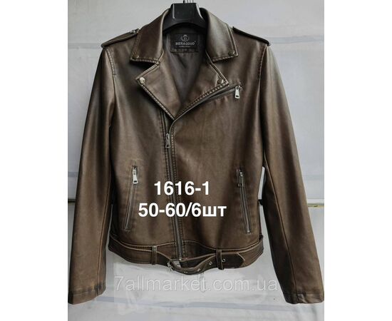 Куртка-косуха чоловіча демісезонна, шкірозамінник, розміри 50-60 (2хв) "ANGELIS" недорого від прямого постачальника, зображення 2