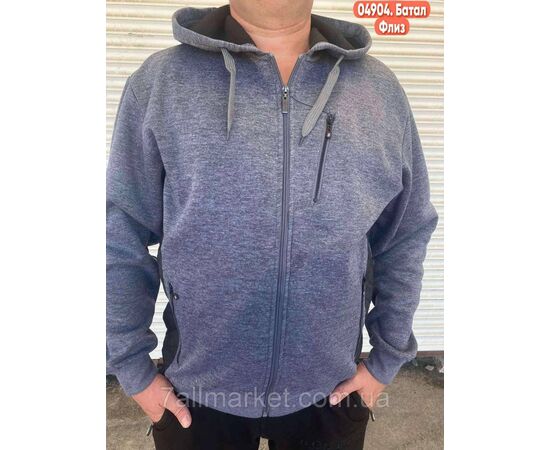 Фотография Кофта мужская спортивная на молнии флис/батал р-ры 4XL-9XL(микс цв)"STELLA" недорого от прямого поставщика, изображение 2
