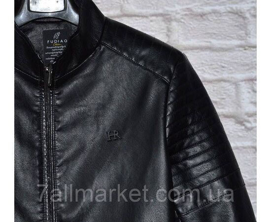 Фотография Куртка мужская кожзам демисезонная, размеры 48-58 "FUDIAO" недорого от прямого поставщика, изображение 2