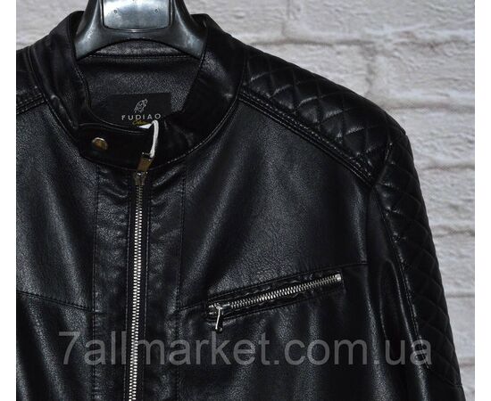 Фотография Куртка мужская кожзам демисезонная, размеры 48-58 "FUDIAO" недорого от прямого поставщика, изображение 2