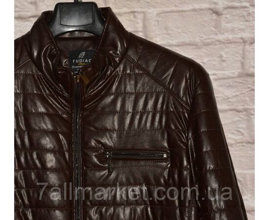 Фотография Куртка мужская кожзам, на молнии размеры 48-58 (2цв) "FUDIAO" недорого от прямого поставщика, изображение 5