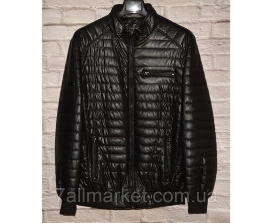 Фотография Куртка мужская кожзам, на молнии размеры 48-58 (2цв) "FUDIAO" недорого от прямого поставщика, изображение 4