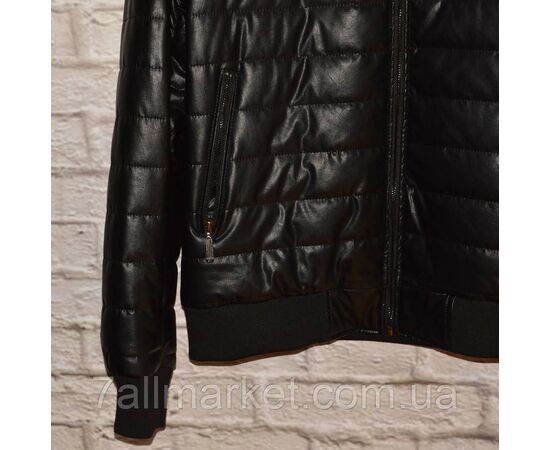 Фотография Куртка мужская кожзам, на молнии размеры 60-68 "FUDIAO" недорого от прямого поставщика, изображение 2
