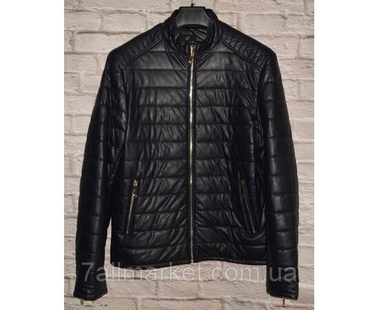 Фотография Куртка мужская кожзам, на молнии размеры 48-56 (2цв)"FUDIAO" недорого от прямого поставщика, изображение 4