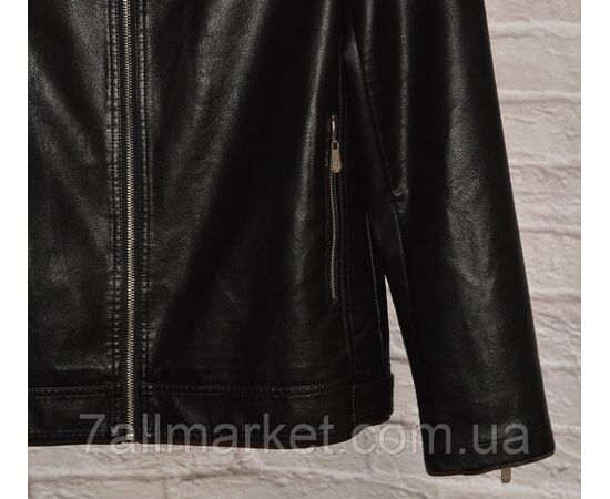 Фотография Куртка мужская кожзам, на молнии размеры 48-58 "FUDIAO" недорого от прямого поставщика, изображение 4