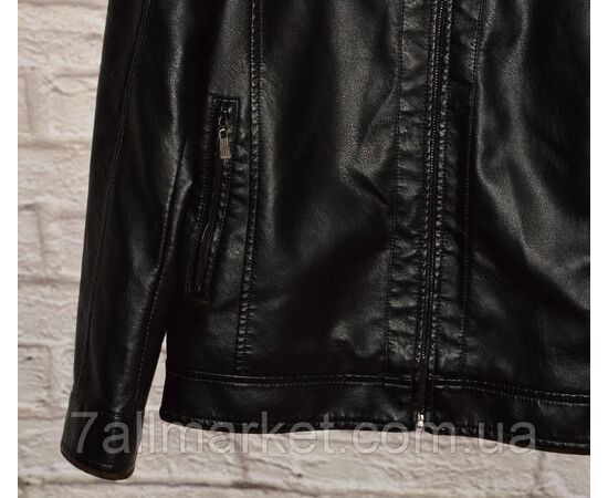 Фотография Куртка мужская кожзам, на молнии размеры 48-58 "FUDIAO" недорого от прямого поставщика, изображение 2