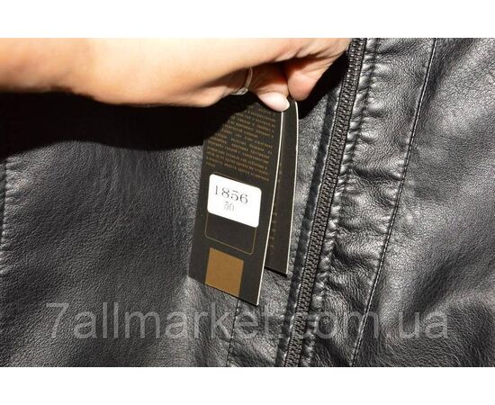 Фотография Куртка мужская кожзам, на молнии размеры 48-58 "FUDIAO" недорого от прямого поставщика, изображение 4