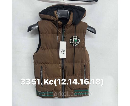 Фотография Жилетка детская демисезонная/двухстронняя на мальчика 6-11лет (3цв) "FUDIAO"недорого от прямого поставщика, изображение 3