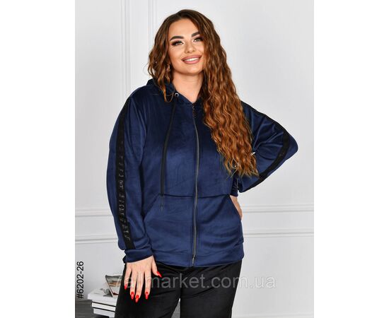 Фотография Спортивний костюм жіночий велюр напівбатал 48,50,52,54 (4цв) "NOWEMBER" недорого от прямого поставщика, изображение 2