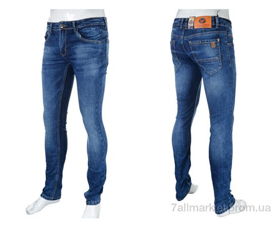 Фотография Джинсы мужские Весна/осень D4002X(05820) blue (8 шт. р.сетка 27-34) "Obuvok" недорого оптом от прямого поставщика, изображение 3