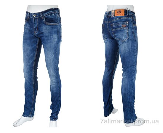 Фотография Джинсы мужские Весна/осень D4003X(05829) blue (8 шт. р.сетка 27-34) "Obuvok" недорого оптом от прямого поставщика, изображение 3