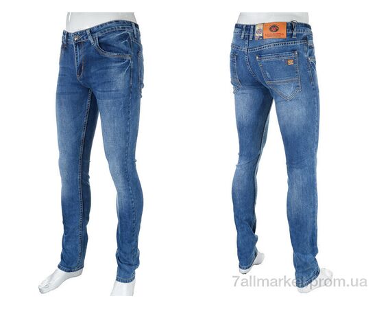Фотография Джинсы мужские Весна/осень D4037X(05837) blue (8 шт. р.сетка 27-34) "Obuvok" недорого оптом от прямого поставщика, изображение 3