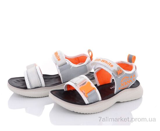 Сандалии детские летние Лето PL14(A10) grey-orange (6 пар р.32-37) "Violeta" недорого оптом от прямого поставщика, изображение 2 Фотография Сандалии детские летние Лето PL14(A10) grey-orange (6 пар р.32-37) "Violeta" недорого оптом от прямого поставщика, изображение 2