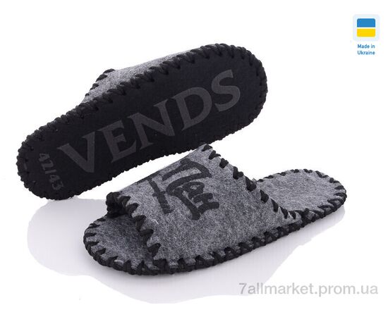 Тапки чоловічі домашні Весна/осінь 342M сірий (9 пар р.40-45) "Active" недорого оптом від прямого постачальника, зображення 2